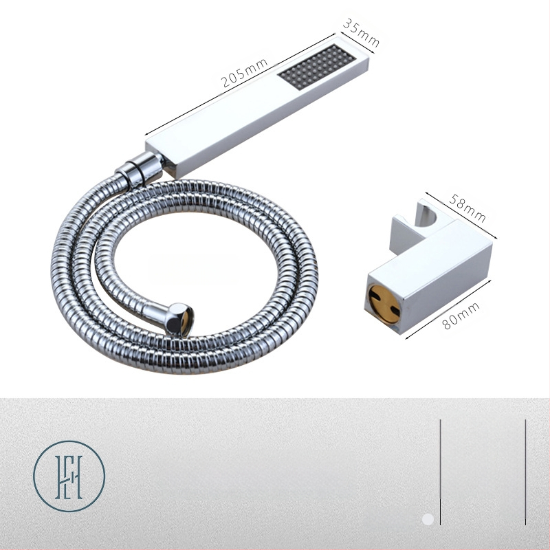 Dušo komplektas su paslėptu sienos montavimu, vario medžiaga, kvadratinė forma, modelis FH-47, masažo ir lietaus funkcijos