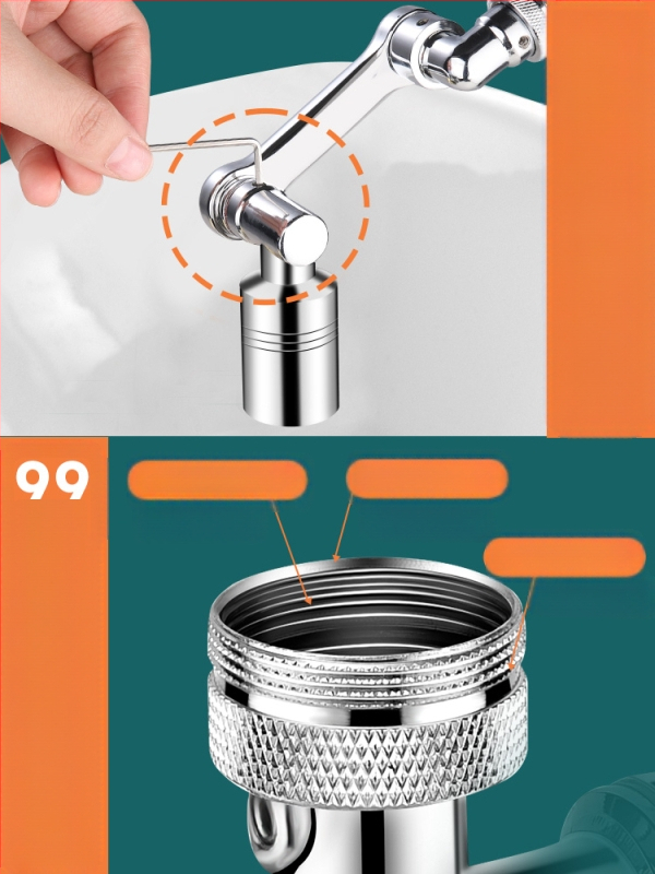 JXB-02 Mechaninis rankos išplėtėjas su pasukama daugiafunkcine jungtimi plautuvei, vieno prijungimo, CE sertifikatas