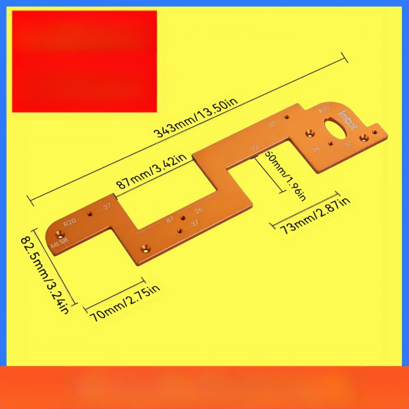 Aliuminio lydinio profilio įpjovimo forma be rankenos, dviejų paskirčių U formos įpjovimo forma medienos apdirbimui