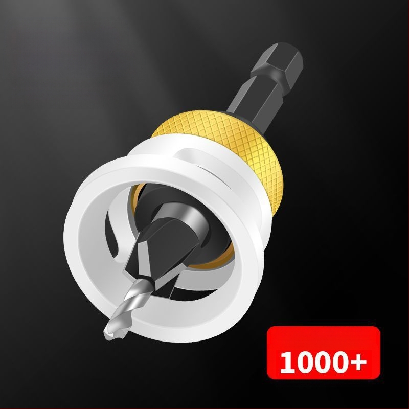 Бур за конусовидни отвори с четири лопатки, глава от сплав, регулируема дълбочина, стъпков дизайн