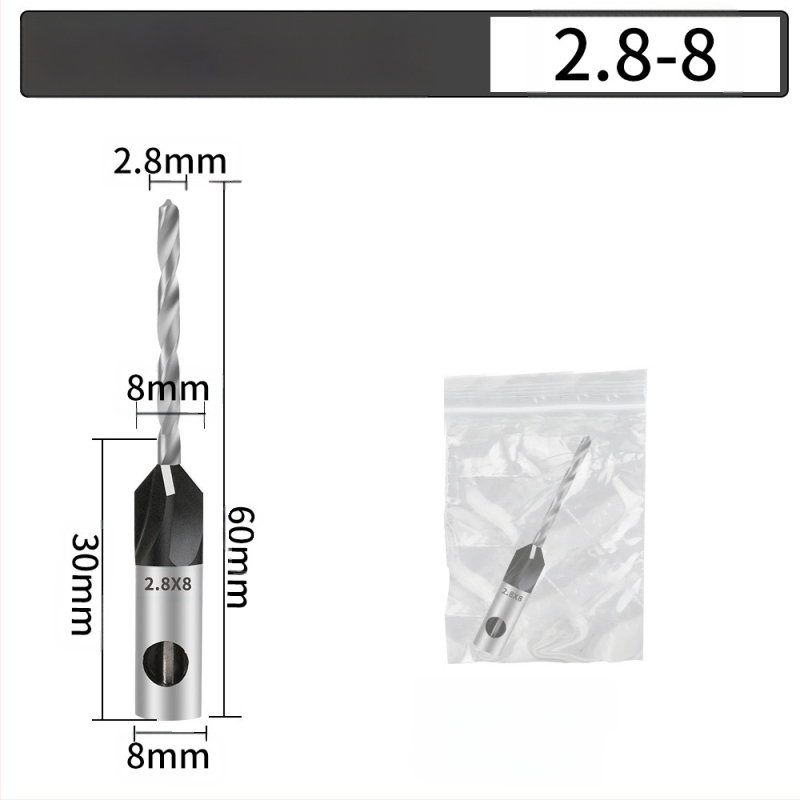 Бур за конусовидни отвори с четири лопатки, глава от сплав, регулируема дълбочина, стъпков дизайн