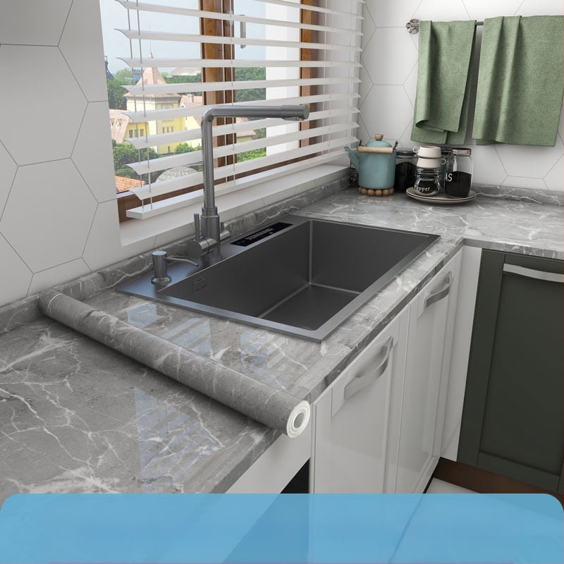 Köögiseina kleebis PET-ist, veekindel, õli- ja kuumakindel, marmormustriga, isekleepuv, 1 tükk