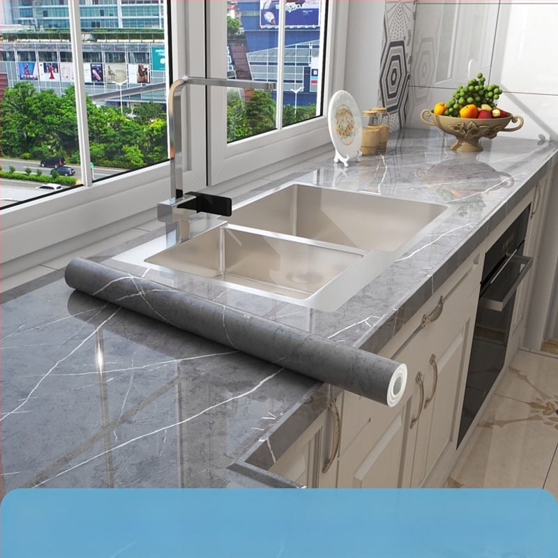 Köögiseina kleebis PET-ist, veekindel, õli- ja kuumakindel, marmormustriga, isekleepuv, 1 tükk