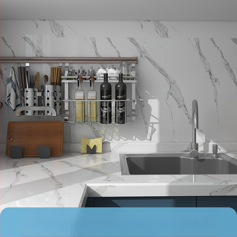 Köögiseina kleebis PET-ist, veekindel, õli- ja kuumakindel, marmormustriga, isekleepuv, 1 tükk