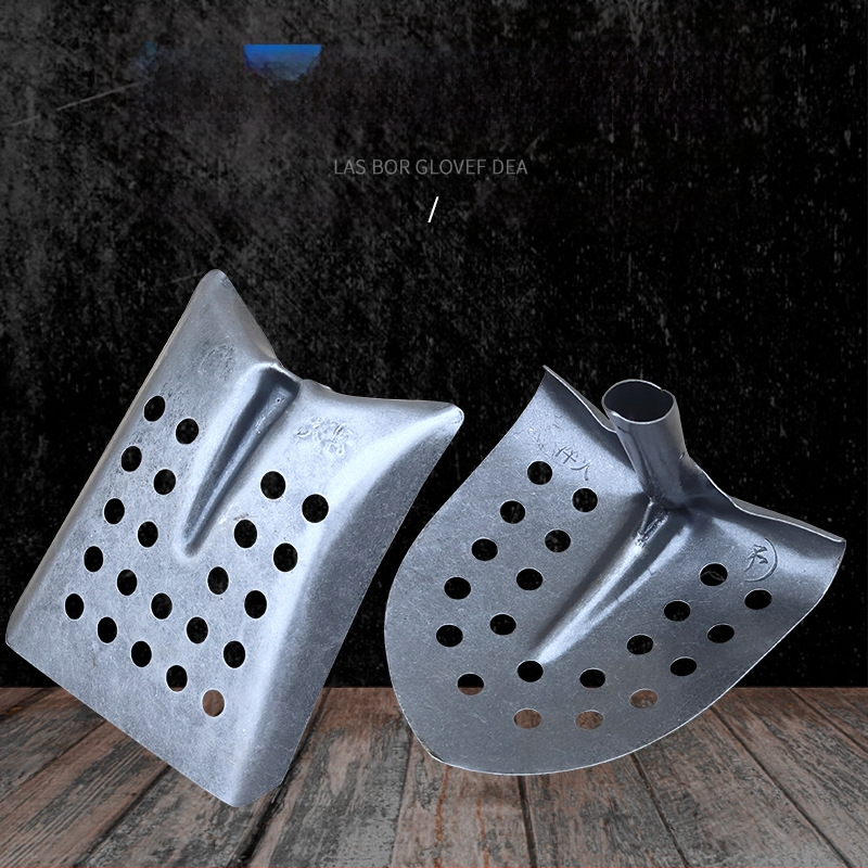 Nuotekų valymo kastuvas su lenktu kampu geležine galva – tinka vamzdynų ir griovių valymui