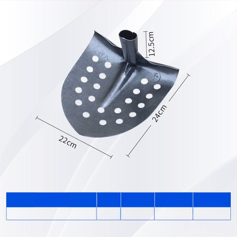 Nuotekų valymo kastuvas su lenktu kampu geležine galva – tinka vamzdynų ir griovių valymui
