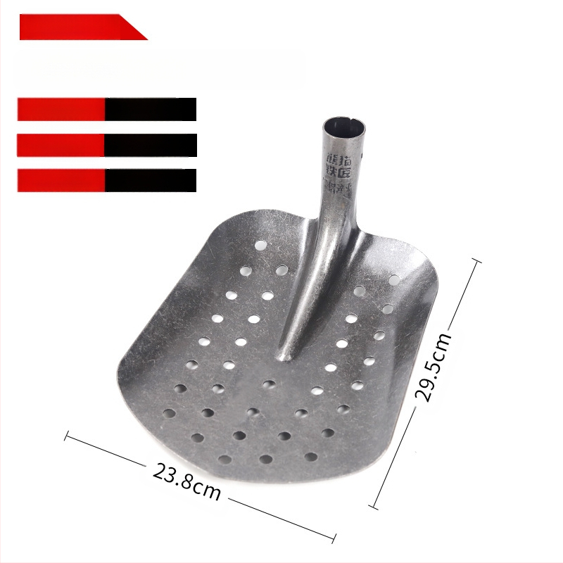 Nuotekų valymo kastuvas su lenktu kampu geležine galva – tinka vamzdynų ir griovių valymui