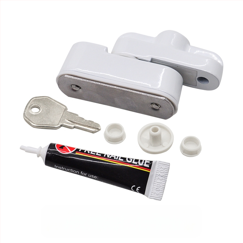 T tipo durų ir langų spyna, be gręžimo, lydinio, su raktu, prieš vagystę