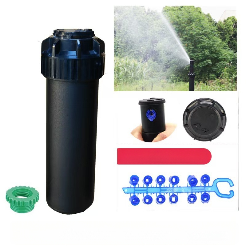 Guangying užkasamas teleskopinis purkštuvas su 360° sukimu, skirtas laistymui vejo ir sode (inžineriniai plastikai)