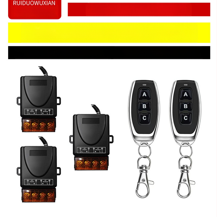 Belaidė nuotolinio valdymo jungiklis lempai ir varikliui – Ruiduo chuang