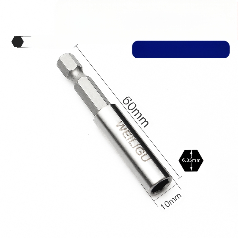 Magnetinis pratęsimo velenas elektriniam atsuktuvui — nerūdijantis plienas, savarankiškai užrakintas, bitų laikiklis