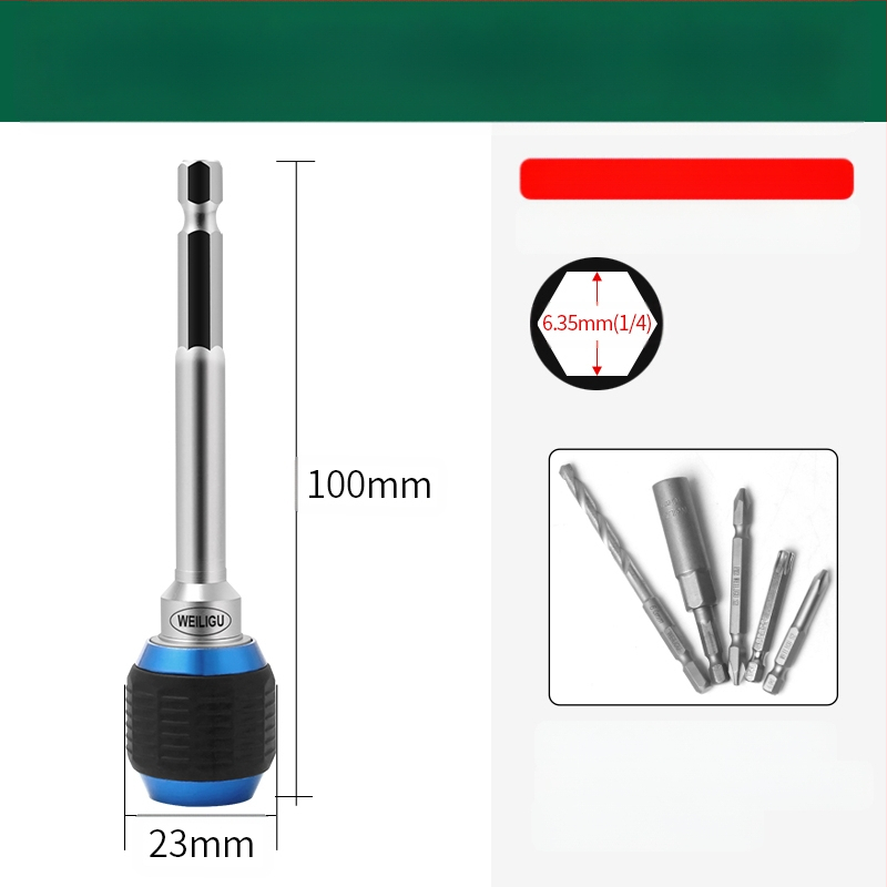 Magnetinis pratęsimo velenas elektriniam atsuktuvui — nerūdijantis plienas, savarankiškai užrakintas, bitų laikiklis