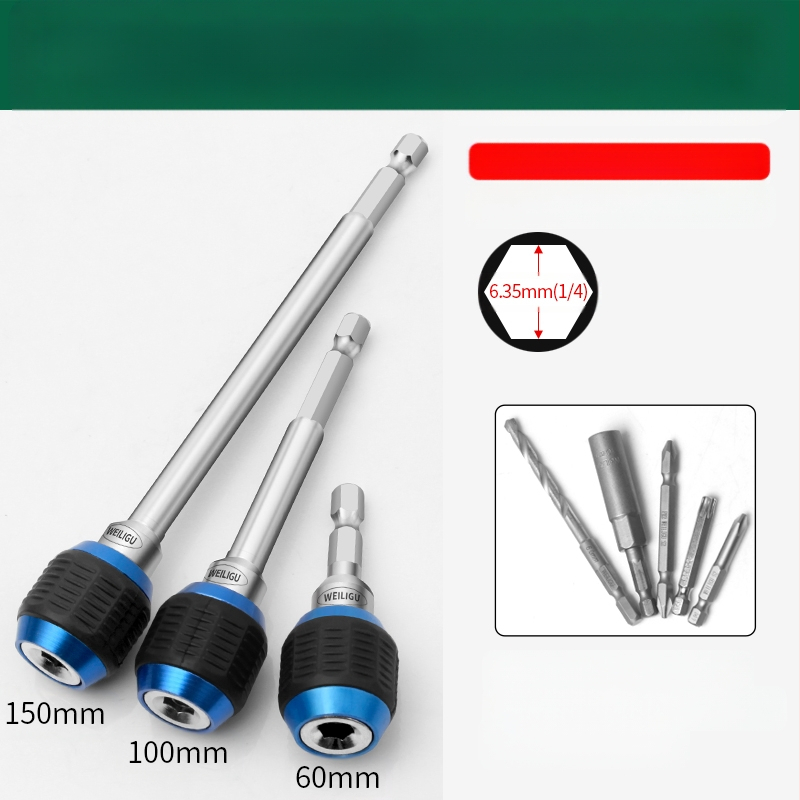 Magnetinis pratęsimo velenas elektriniam atsuktuvui — nerūdijantis plienas, savarankiškai užrakintas, bitų laikiklis