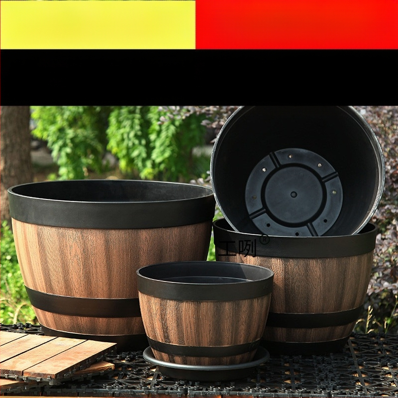 Цветарник от смола, подов модел, класически стил, за домашно градинарство