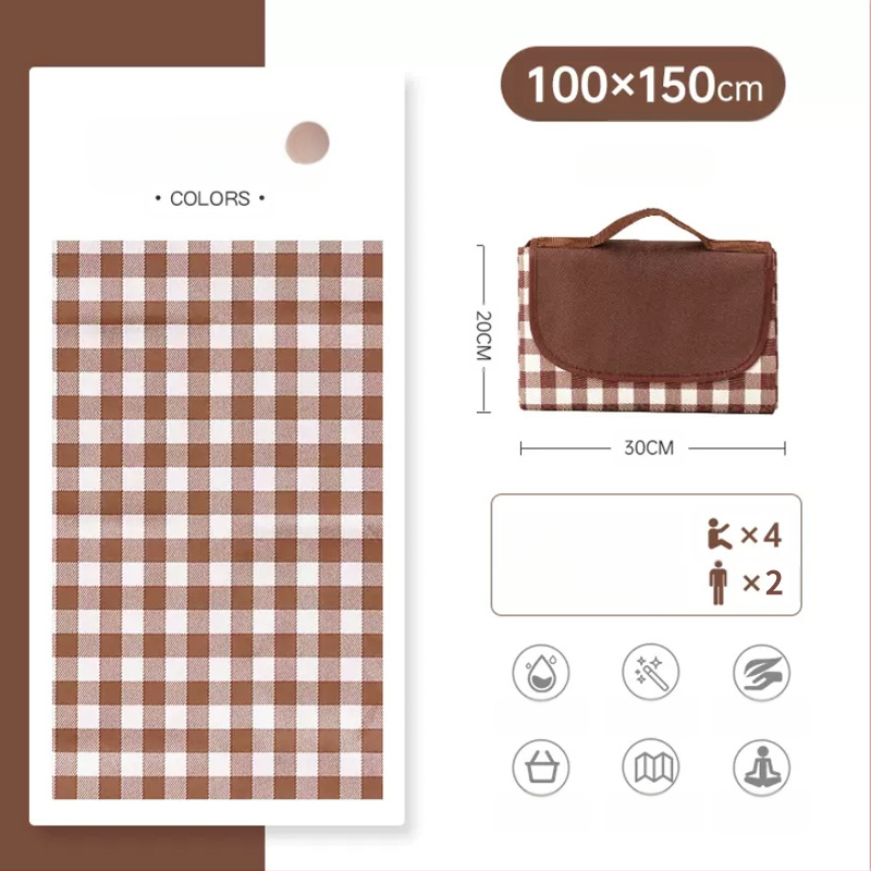 PVC piknika paklājs, Oxford audums, ūdensizturīgs, ārējai lietošanai, pārnēsājams