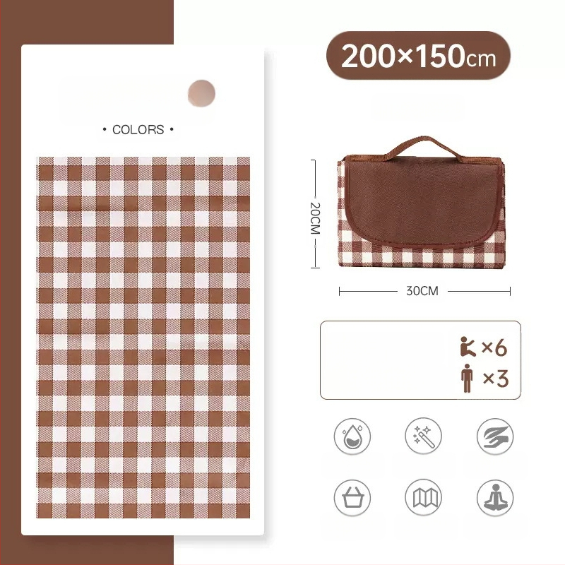 PVC piknika paklājs, Oxford audums, ūdensizturīgs, ārējai lietošanai, pārnēsājams