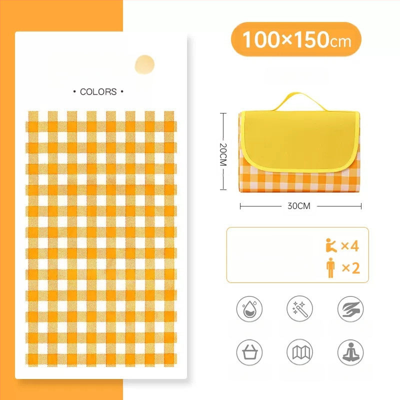 PVC piknika paklājs, Oxford audums, ūdensizturīgs, ārējai lietošanai, pārnēsājams