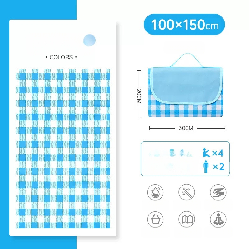 PVC piknika paklājs, Oxford audums, ūdensizturīgs, ārējai lietošanai, pārnēsājams