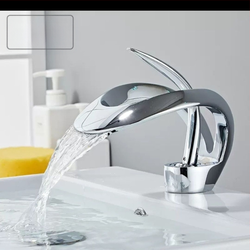 Vario karšto ir šalto vandens maišytuvas plautuvei, vieno skylės montavimas, keraminių vožtuvo korpusas, elektroplatinė apdaila