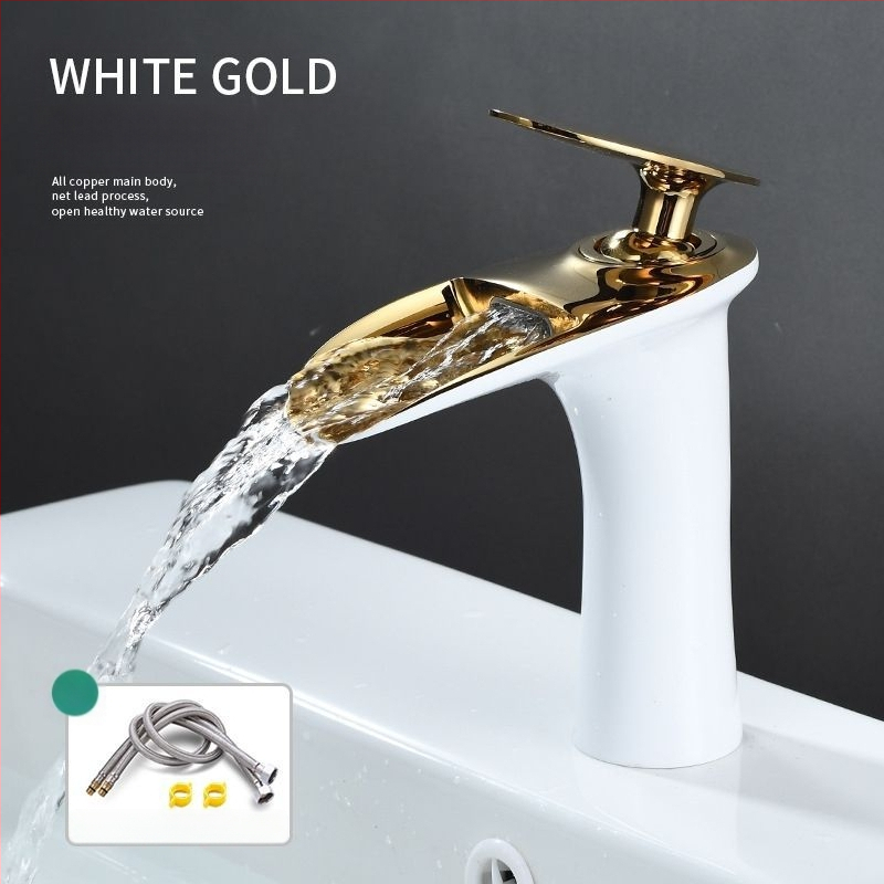 Vario karšto ir šalto vandens maišytuvas plautuvei, vieno skylės montavimas, keraminių vožtuvo korpusas, elektroplatinė apdaila