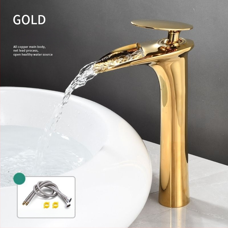 Vario karšto ir šalto vandens maišytuvas plautuvei, vieno skylės montavimas, keraminių vožtuvo korpusas, elektroplatinė apdaila