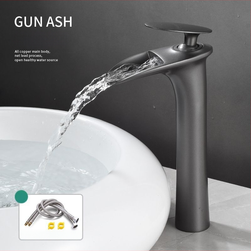 Vario karšto ir šalto vandens maišytuvas plautuvei, vieno skylės montavimas, keraminių vožtuvo korpusas, elektroplatinė apdaila