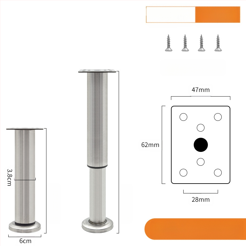 Регулируеми крачета за мебели – Qiaoju qiaojian hardware, модел QJDL-BXGGJ-7, материал: неръждаема стомана/хладно валцована стомана, подходящи за шкафове и дивани, стил: модерен минимализъм