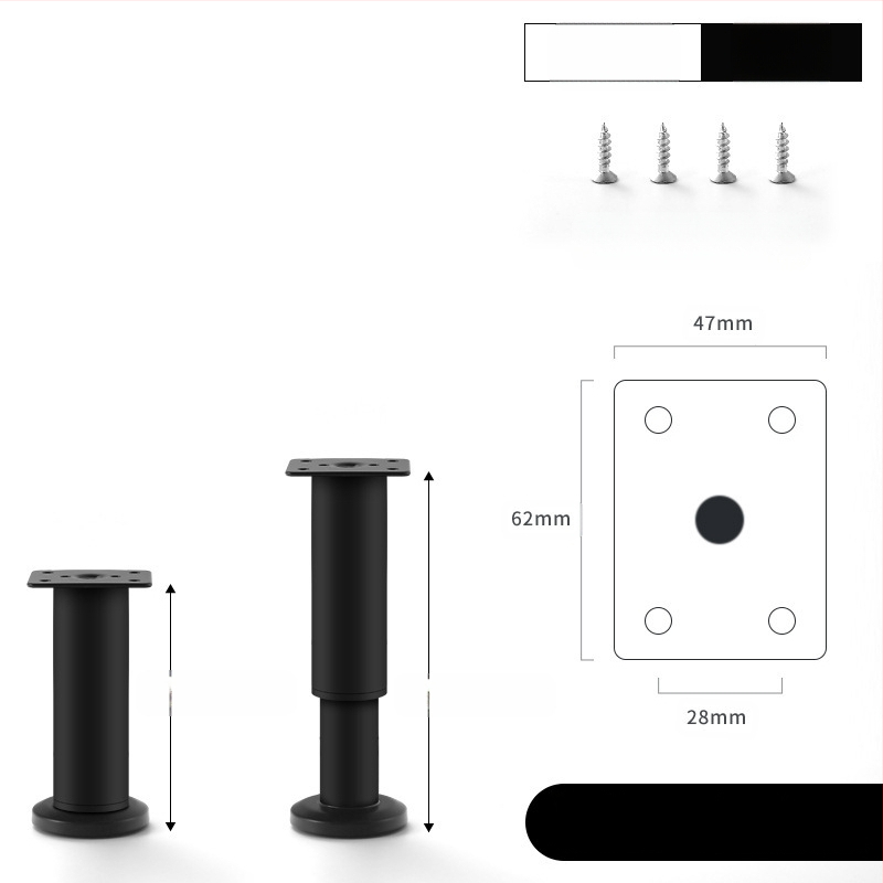 Регулируеми крачета за мебели – Qiaoju qiaojian hardware, модел QJDL-BXGGJ-7, материал: неръждаема стомана/хладно валцована стомана, подходящи за шкафове и дивани, стил: модерен минимализъм