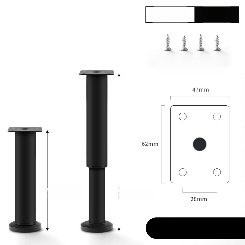 Регулируеми крачета за мебели – Qiaoju qiaojian hardware, модел QJDL-BXGGJ-7, материал: неръждаема стомана/хладно валцована стомана, подходящи за шкафове и дивани, стил: модерен минимализъм