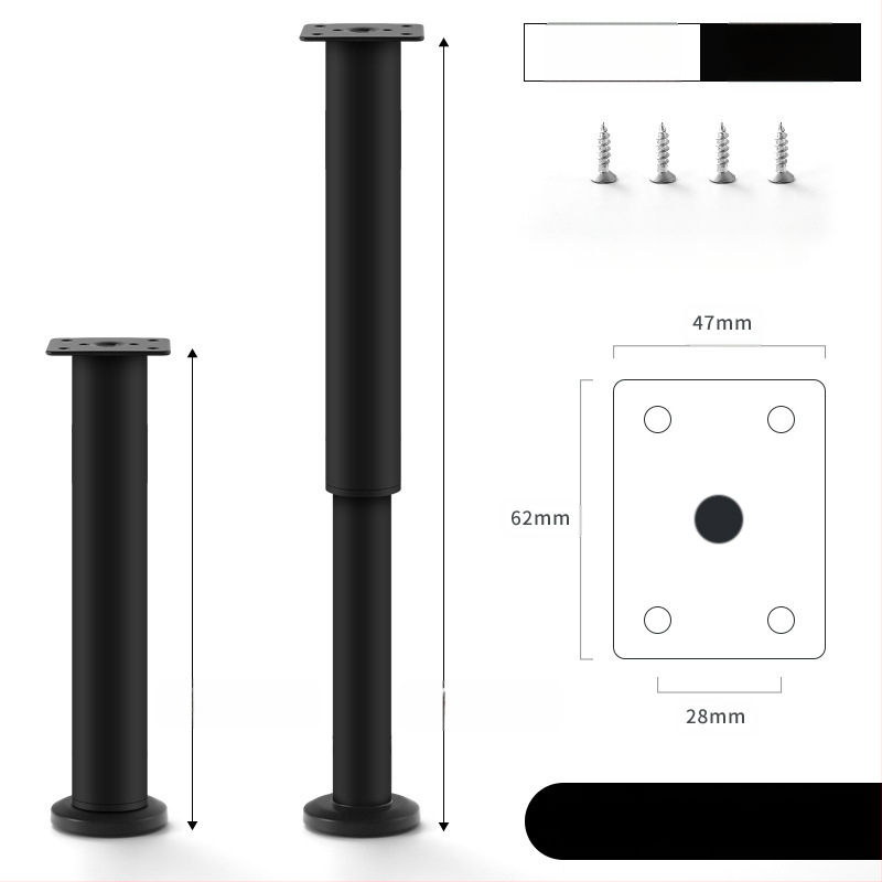 Регулируеми крачета за мебели – Qiaoju qiaojian hardware, модел QJDL-BXGGJ-7, материал: неръждаема стомана/хладно валцована стомана, подходящи за шкафове и дивани, стил: модерен минимализъм