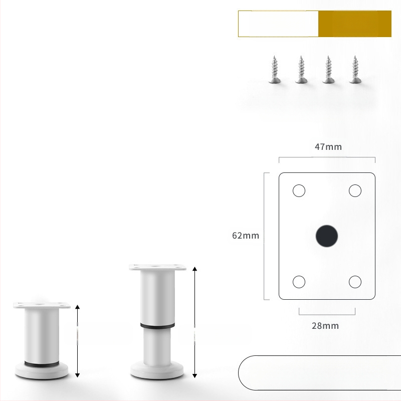 Регулируеми крачета за мебели – Qiaoju qiaojian hardware, модел QJDL-BXGGJ-7, материал: неръждаема стомана/хладно валцована стомана, подходящи за шкафове и дивани, стил: модерен минимализъм