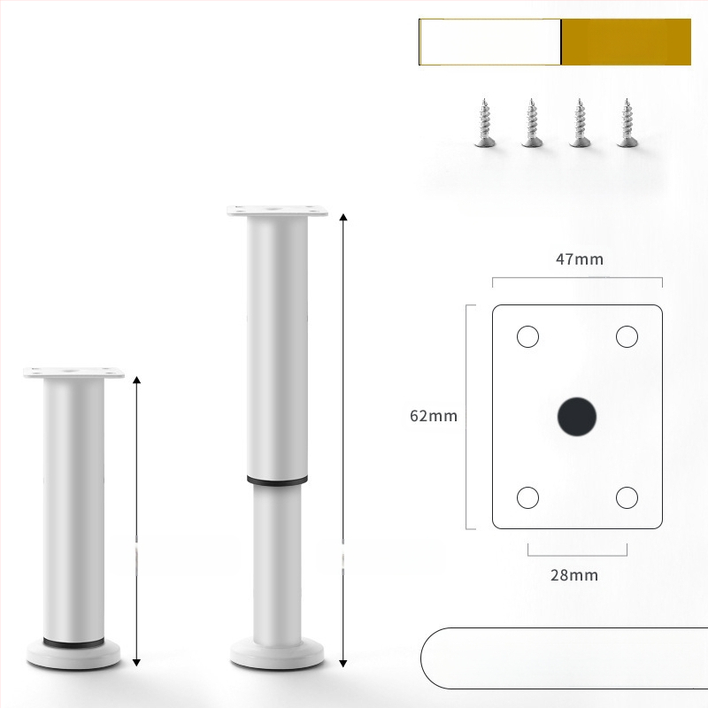Регулируеми крачета за мебели – Qiaoju qiaojian hardware, модел QJDL-BXGGJ-7, материал: неръждаема стомана/хладно валцована стомана, подходящи за шкафове и дивани, стил: модерен минимализъм