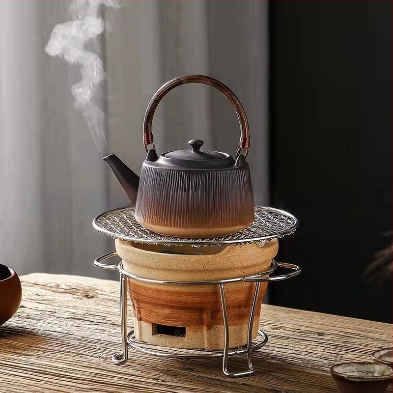 Nerūdijančio plieno kepsninės grotelių laikiklis, apvalios formos – daugiafunkcis, nešiojamas, lengvai valomas – pagamintas taškinio suvirinimo ir štampavimo technologija