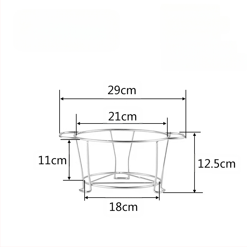 Nerūdijančio plieno kepsninės grotelių laikiklis, apvalios formos – daugiafunkcis, nešiojamas, lengvai valomas – pagamintas taškinio suvirinimo ir štampavimo technologija