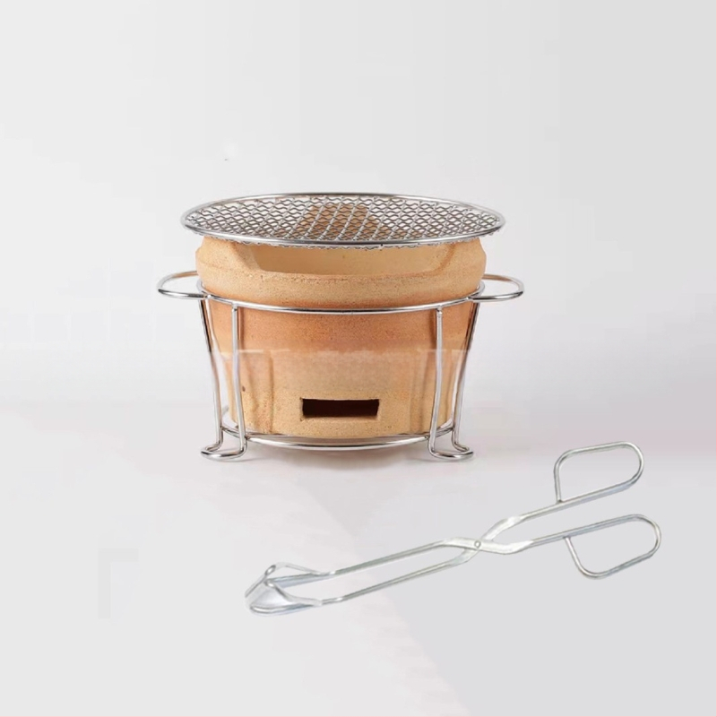 Nerūdijančio plieno kepsninės grotelių laikiklis, apvalios formos – daugiafunkcis, nešiojamas, lengvai valomas – pagamintas taškinio suvirinimo ir štampavimo technologija