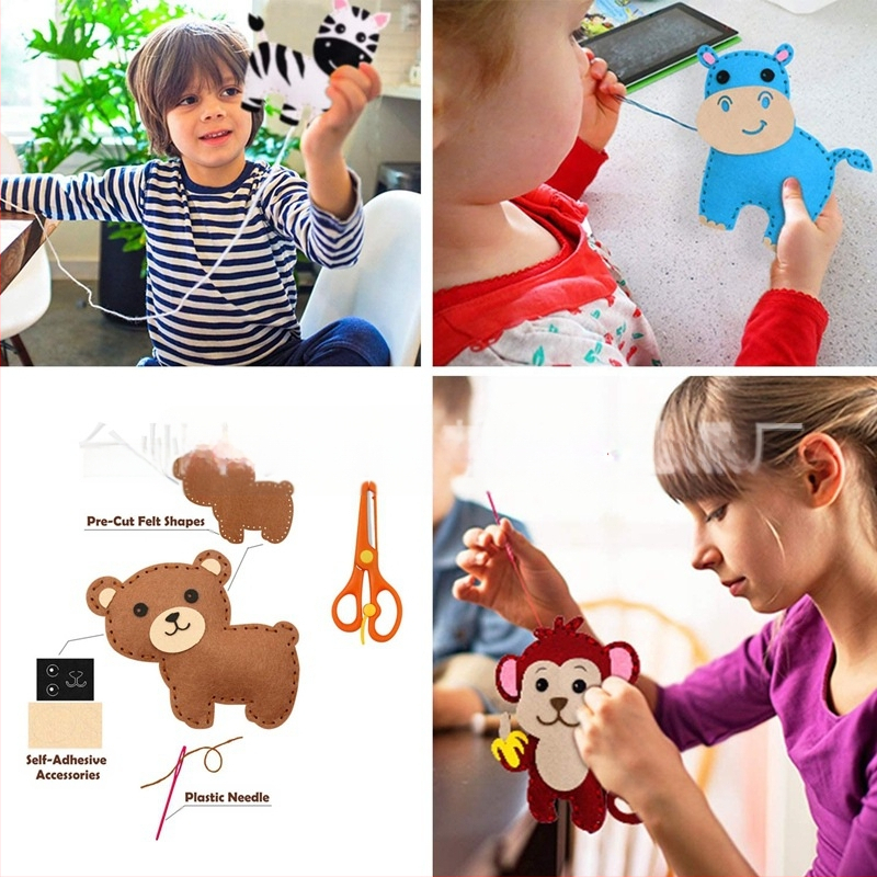 PRETTY DIY χειροποίητες κούκλες από φελτ, μη υφαντό ύφασμα, συσκευασία σε σακούλα OPP, για το Φεστιβάλ Tanabata