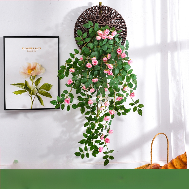 Plastikinis dirbtinis vijoklis su gėlėmis vidaus apdailai; Medžiaga: 3238504; Įvairovė: Daisy; Paskirtis: Kita