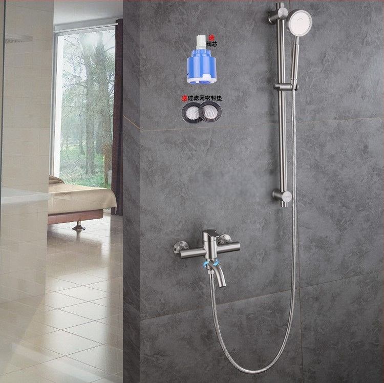 304 nerūdijančio plieno dušo maišytuvas sieninis su karštu ir šaltu vandeniu