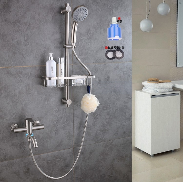 304 nerūdijančio plieno dušo maišytuvas sieninis su karštu ir šaltu vandeniu