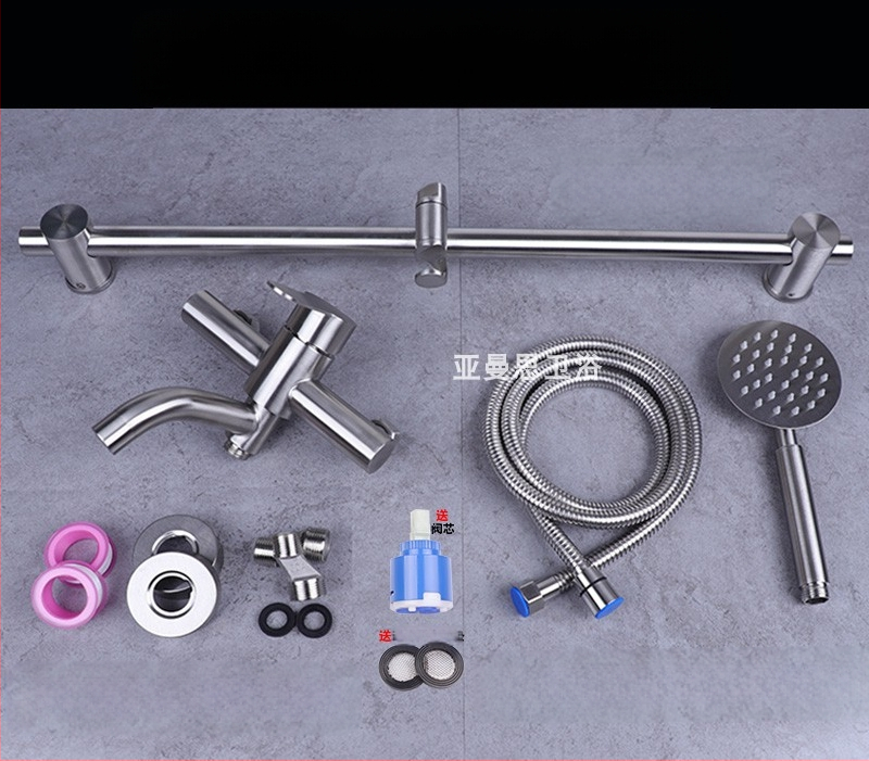 304 nerūdijančio plieno dušo maišytuvas sieninis su karštu ir šaltu vandeniu