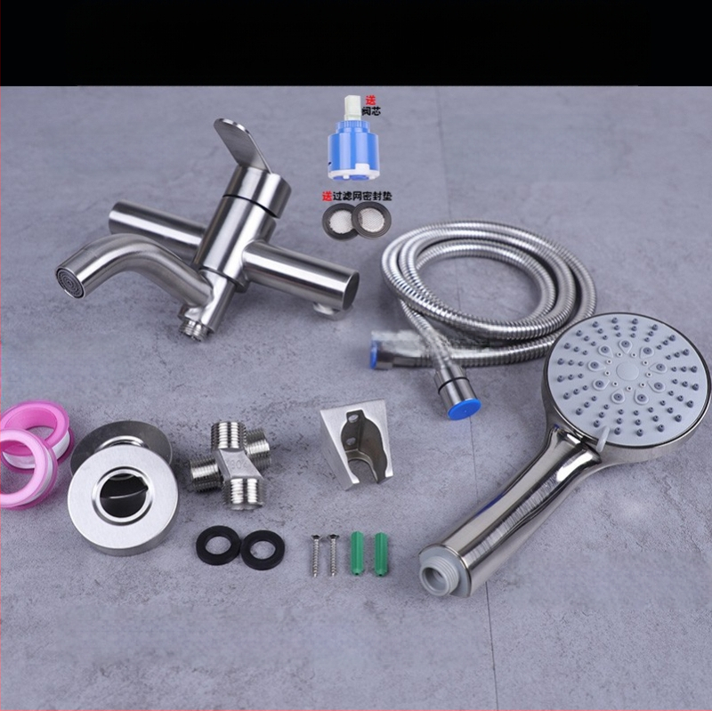 304 nerūdijančio plieno dušo maišytuvas sieninis su karštu ir šaltu vandeniu