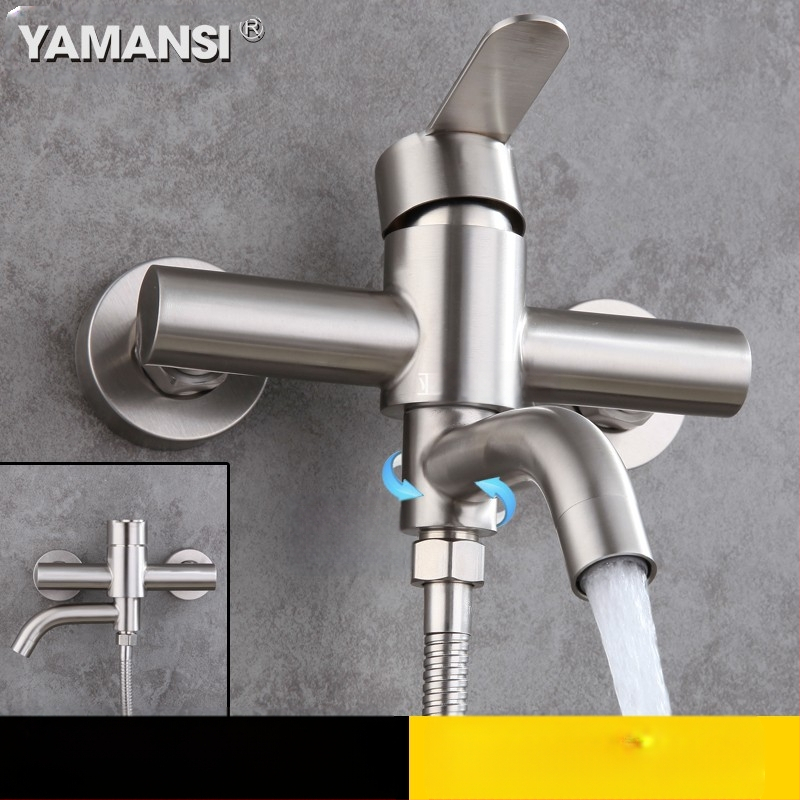 304 nerūdijančio plieno dušo maišytuvas sieninis su karštu ir šaltu vandeniu