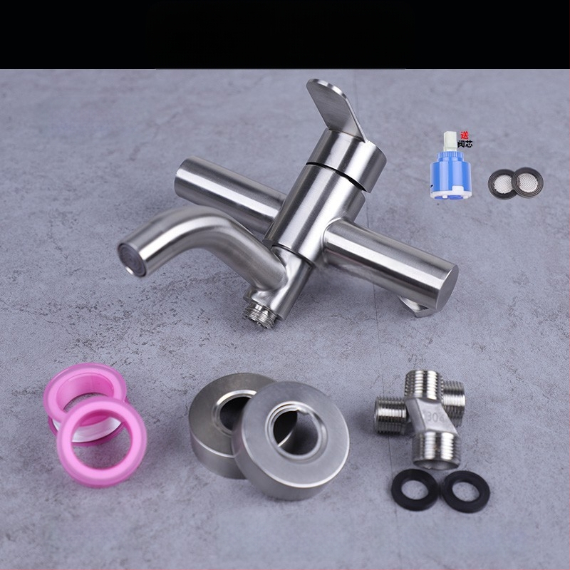 304 nerūdijančio plieno dušo maišytuvas sieninis su karštu ir šaltu vandeniu