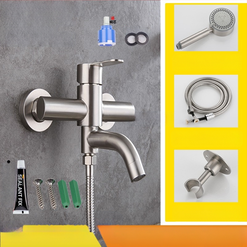 304 nerūdijančio plieno dušo maišytuvas sieninis su karštu ir šaltu vandeniu