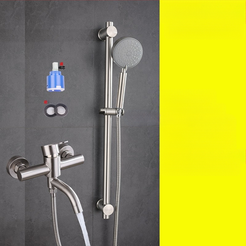 304 nerūdijančio plieno dušo maišytuvas sieninis su karštu ir šaltu vandeniu