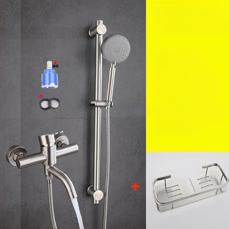 304 nerūdijančio plieno dušo maišytuvas sieninis su karštu ir šaltu vandeniu