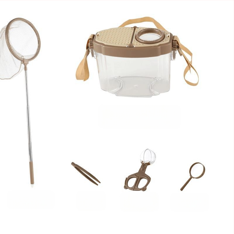 Vaikų vabzdžių stebėjimo dėžutė su didinamuoju stiklu, neelektrinė, nėra daugiafunkcinė, konstravimo blokelių žaidimas, 4–6 metų amžiaus