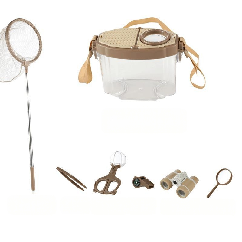 Vaikų vabzdžių stebėjimo dėžutė su didinamuoju stiklu, neelektrinė, nėra daugiafunkcinė, konstravimo blokelių žaidimas, 4–6 metų amžiaus