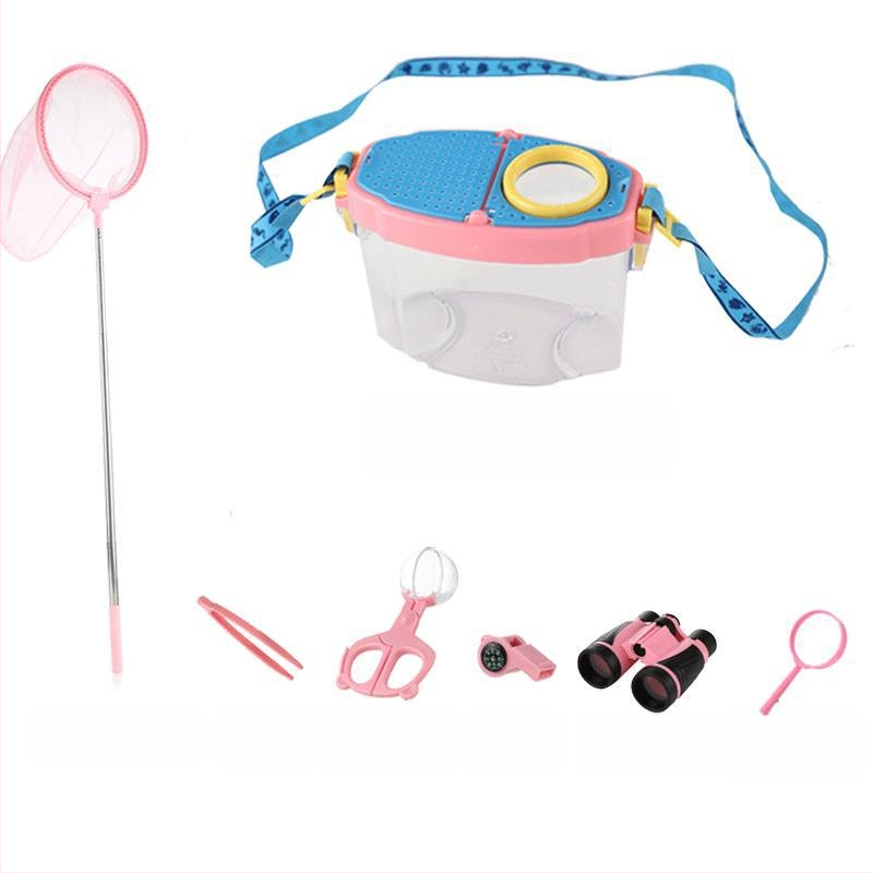 Vaikų vabzdžių stebėjimo dėžutė su didinamuoju stiklu, neelektrinė, nėra daugiafunkcinė, konstravimo blokelių žaidimas, 4–6 metų amžiaus