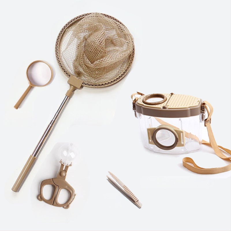 Vaikų vabzdžių stebėjimo dėžutė su didinamuoju stiklu, neelektrinė, nėra daugiafunkcinė, konstravimo blokelių žaidimas, 4–6 metų amžiaus